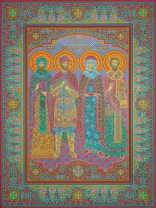 Saint Antony the Great, Saint and Blessed Prince Alexander Nevsky, Saint Queen Helen, Saint Artemius, Bishop of Seleucia